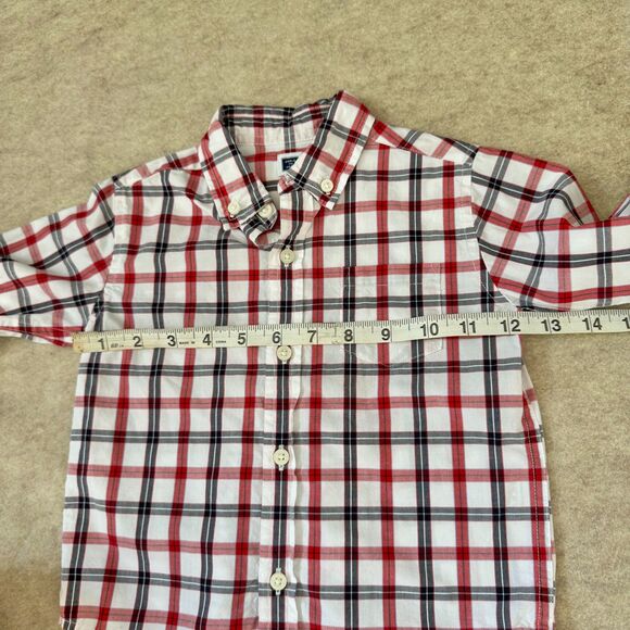 Janie and Jack plaid button-up 2 shirt bundle red yellow Kids 18–24M classic - Picture 5 of 16